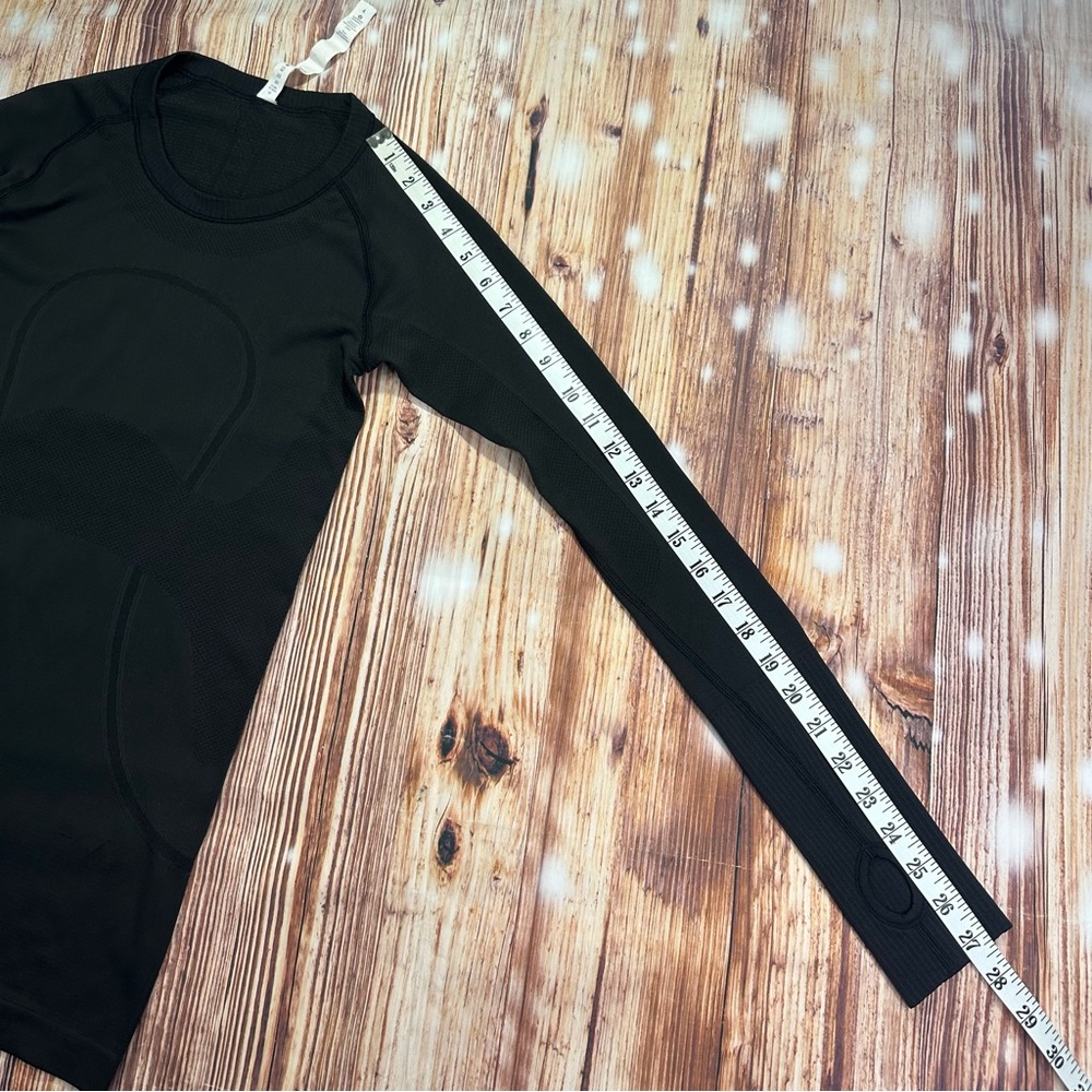 Lululemon Athletica Swiftly Tech Long Sleeve Crew Size 4 Black - Picture 12 of 16